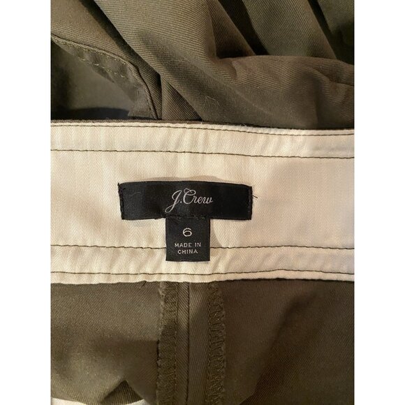 J.CREW FRANKIE WIDE LEG STRECH TWILL PANTS IN LAUREL GREEN SZ 6 - Picture 5 of 6